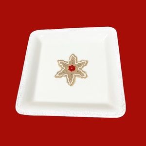Hallmark sugar cookie square plate holiday Christmas
